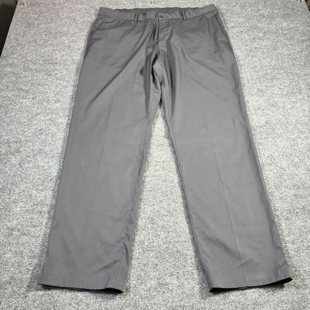 Nike Golf Pants Mens 38x32 Gray Dri-FIT Flat Front Stretch Trousers‎